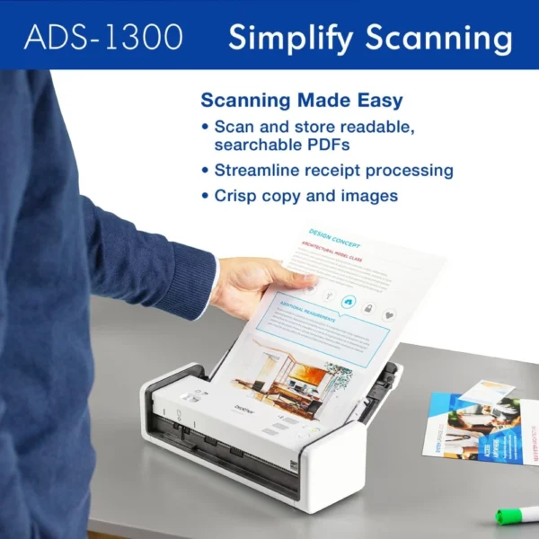 BROTHER Scanner เครื่องสแกน ADS-1300 - Image 2