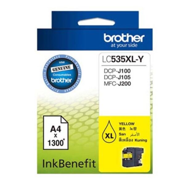 BROTHER Ink หมึกพิมพ์สีเหลือง LC-535XLY (ฺYellow)