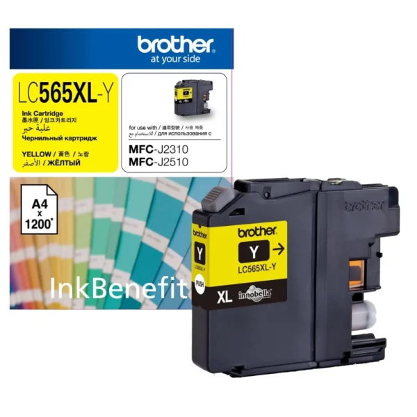 BROTHER Ink หมึกพิมพ์สีเหลือง LC-565XLY (ฺYellow)
