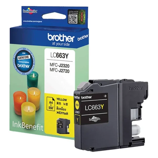 BROTHER Ink หมึกพิมพ์สีเหลือง LC-663Y (ฺYellow)