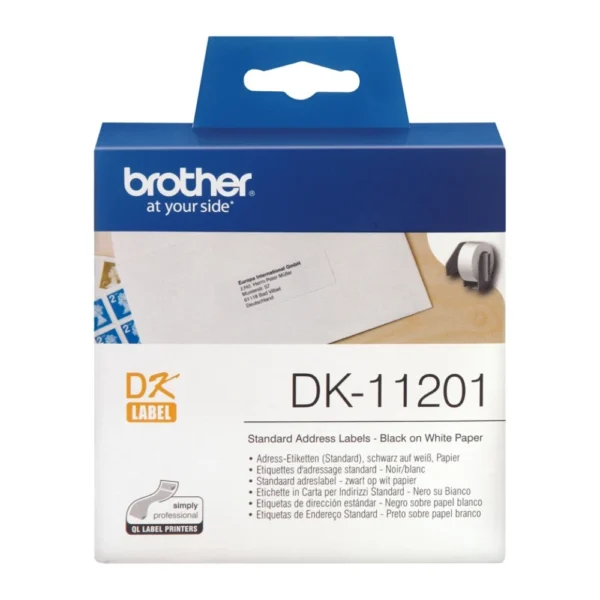 BROTHER เทปกระดาษต่อเนื่องพื้นขาว ขนาด 29 มม. DK-11201 (ฉลากแบบไดคัท) - Image 2