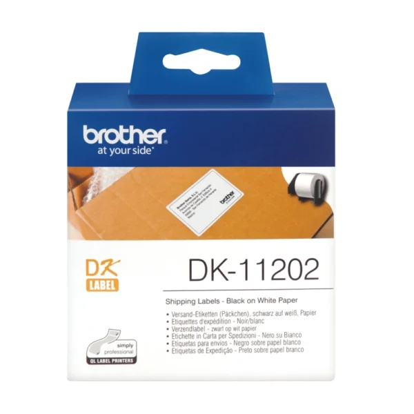BROTHER เทปกระดาษต่อเนื่องพื้นขาว ขนาด 62 มม. DK-11202 (ฉลากแบบไดคัท) - Image 2