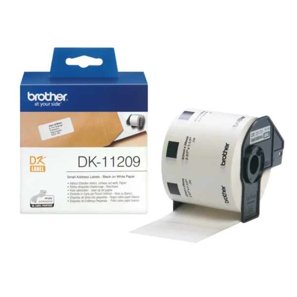 BROTHER เทปกระดาษต่อเนื่องพื้นขาว ขนาด 29 มม. DK-11209 (ฉลากแบบไดคัท)