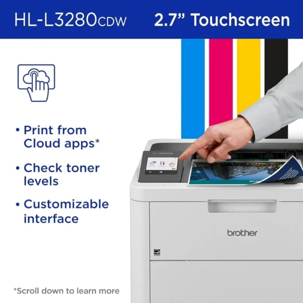 BROTHER Color Laser PRINTER เครื่องพิมพ์เลเซอร์สี HL-L3280CDW - Image 3