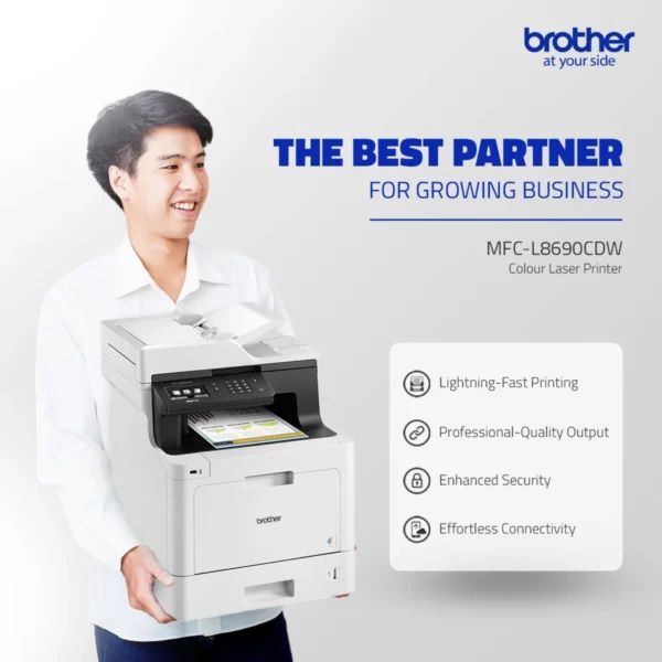 BROTHER Color Multi Function PRINTER เครื่องพิมพ์เลเซอร์สี MFC-L8690CDW - Image 4